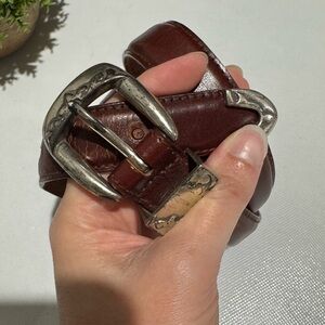 Fossil Brown Leather Vintage Belt‎ Women’s Size Large Western Festival Rodeo
